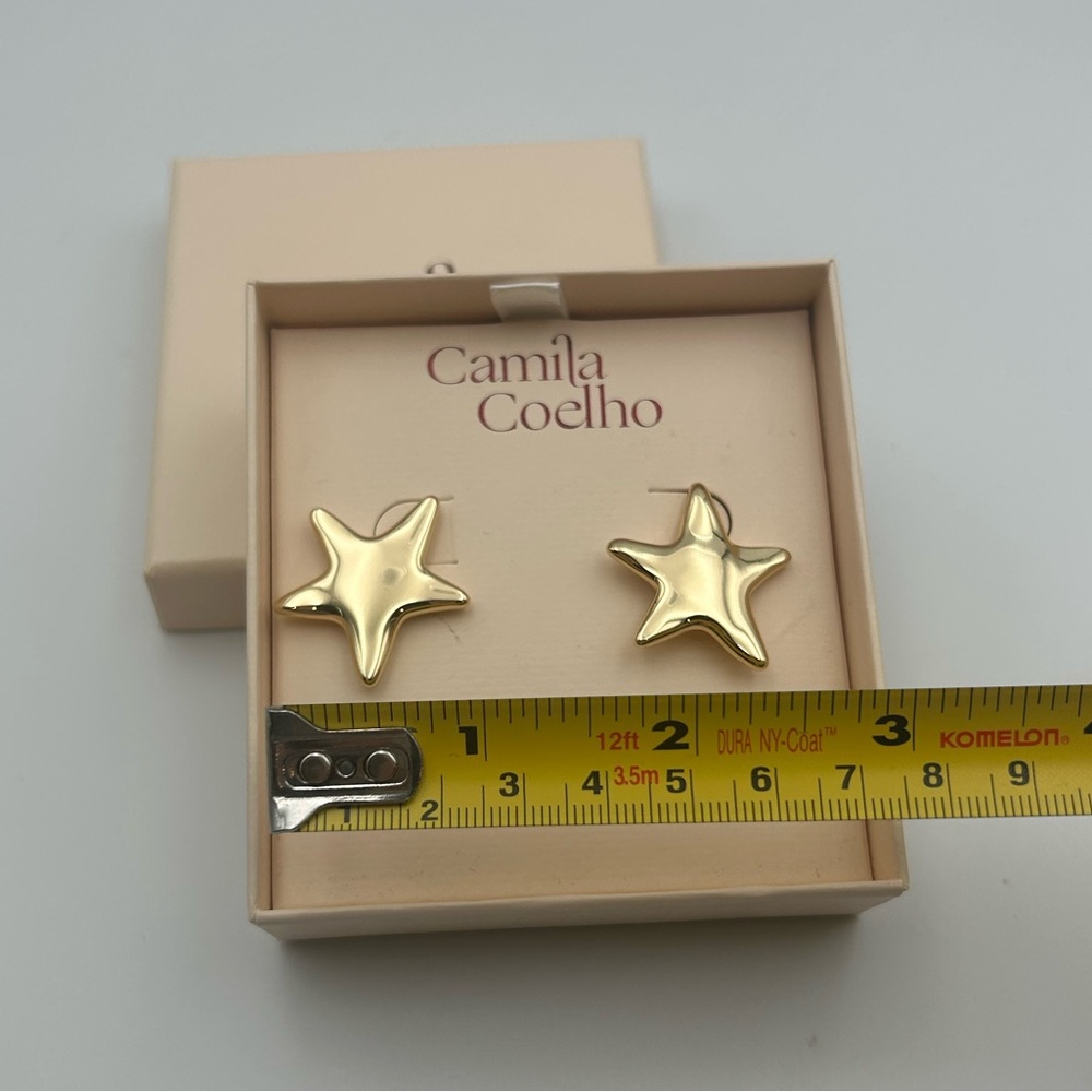 *New* Camila Coelho Gold-Tone Star Pendant Necklace & Matching Star Studs Set - Picture 10 of 12